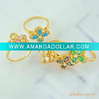 Wholesale 2011 copper plated 24K gold rings