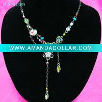 Wholesale Vintage copper flower charms necklace