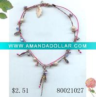 Alloy Charm Bead Copper Necklaces