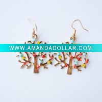 Wholesale Whole sale Fashion copper alloy earrings charm tree style