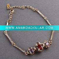 Wholesale 2011 hot new design Rhinestone Copper alloy bracelet.
