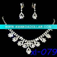 Wholesale rhinestone chain necklace(xl_079)