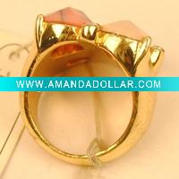 Fashion glass finger ring