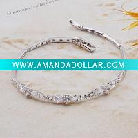 Wholesale 2011 copper with rhodium plated fashion accessories bracelet(D1M2432-A105)