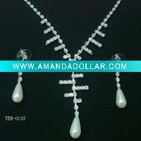 Wholesale fashion alloy crystal and agate jewelry set acrylic zircon earrings ,necklace --cxwind cxt42