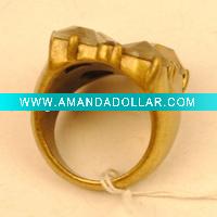 Fashion glass finger ring