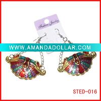 Fashion designer gemstone earrings