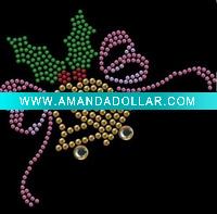 Wholesale hotfix motif christmas jingle bells design