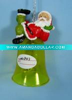 Wholesale resin hanging bell for christmas tree decoration