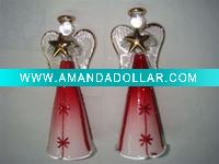 Wholesale glass angel bell christmas decorations