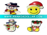 Wholesale LED flashing christmas blinking pins/badge