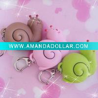 Wholesale Snail led flash novelty keychain, christmas craft