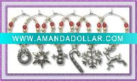 Wholesale Christmas Wine Charm