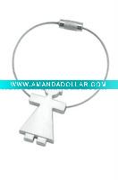 Wholesale Novelty Round Metal keyring/bag chain
