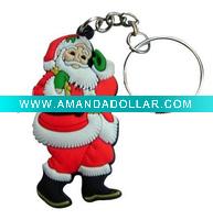 pvc christmas keychain