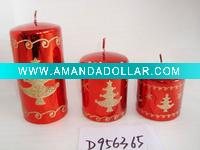 Wholesale christmas metallic shining candle