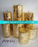 Wholesale christmas metallic shining candle