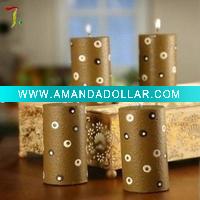 pillar gold candle