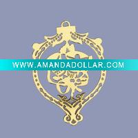 Wholesale 1C golden metal bell of christmas decoration