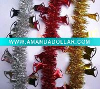 Wholesale decorating pvc tinsel Christmas bells, xmas tinsel, tinsel garland, Christmas tinsel