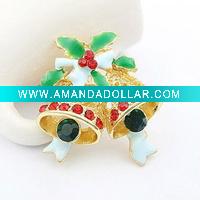 Wholesale Christmas bell brooch B01133-1