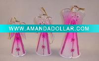 Wholesale glass angel bell christmas decorations