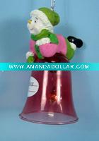 Wholesale resin hanging bell for christmas decoration