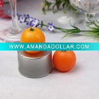 Wholesale fruit candle, orange candle, small candle, cheap candle
