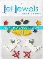 Wholesale angel and bell for Christmas deocation TPR gel window home sticker