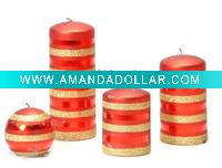 christmas metallic matt candle