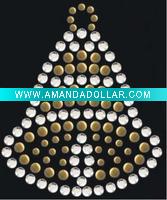 Wholesale christmas jingle bells hot fix motif design