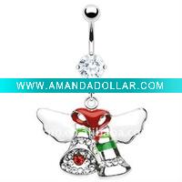 Wholesale Christmas Bell Belly Button Ring,Belly Ring,Body Jewelry C1950