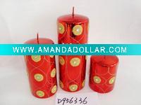 Wholesale christmas metallic shining candle