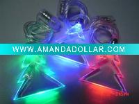 Wholesale christmas tree shape led flashing pendant with lanyard