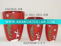Ceramic Christmas flower pot