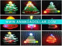 Wholesale flashing LED christmas blinking pins/badge