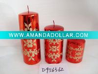Wholesale christmas metallic shining candle
