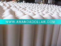 white pressed pillar candle