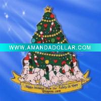 Epoxy Christmas Tree Metal Badge
