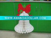 Wholesale christmas honeycomb bell decoration