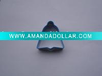 Christmas bell shaped cookie cutter with plastic coated
