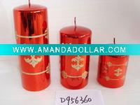 christmas metallic shining candle