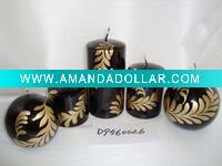 christmas metallic shining candle