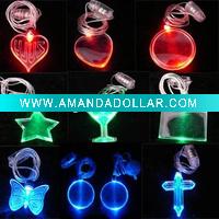 Wholesale christmas tree shape led flashing pendant with lanyard