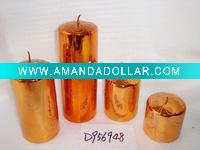 Wholesale christmas metallic shining candle
