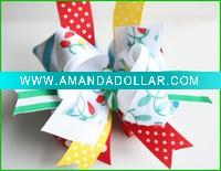 stripe, dots and novelty printed boutique bow