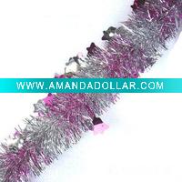 Wholesale tinsel wreath, tinsel book, tinsel xmas tree bells, cheap tinsel