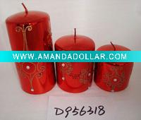 christmas metallic shining candle