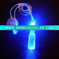 led bottle shape glowing necklace
