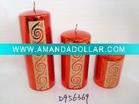 Wholesale christmas metallic shining candle